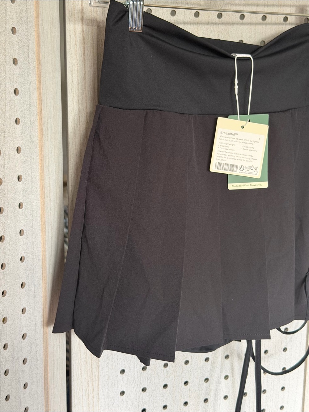 HALARA Black Pleated Athletic Skort with Built-In Shorts - Picture 10 of 10